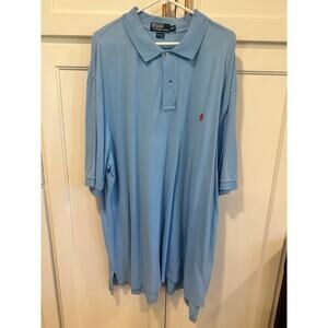 Polo Ralph Lauren pony 3XLT Big and tall light blue collared shirt casual